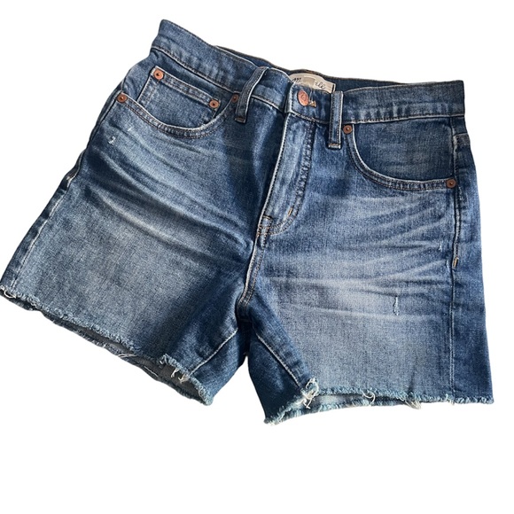 Madewell high rise denim shorts in Glenoak wash cut off edition size 25 - Picture 5 of 6